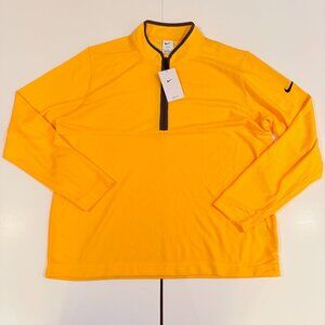 Nike Dri-Fit Victory 1/2 Zip Golf Pullover Mens XL Yellow Long Sleeve GM2143 NWT